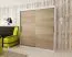 180 cm de large Armoire à portes coulissantes avec 2 portes | 10 casiers | 2 tringles à vêtements | Couleur: Chêne Sonoma / Blanc Abbildung