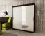 180 cm de large Armoire à portes coulissantes avec 2 portes | 10 casiers | 2 tringles à vêtements | Couleur: Blanc / Noir Abbildung