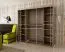 200 cm de large Armoire à portes coulissantes avec 10 casiers et 2 portes | Couleur: Chêne Sonoma  / Blanc | Laminée Abbildung