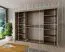 Armoire penderie portes coulissantes Bisaurin 6A | Chêne de Sonoma & Blanc mat | 200 x 250 x 62 cm