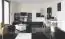 Chambre d'adolescents - Bureau Marincho 72, 2 parties, couleur : blanc / noir - Dimensions : 75 x 165 x 65 cm (H x L x P)