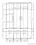 Armoire à portes battantes / armoire Kavieng 20, couleur : chêne / blanc - Dimensions : 200 x 120 x 60 cm (H x L x P)