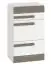 Armoire à chaussures Knoxville 20, couleur : pin blanc / gris - Dimensions : 96 x 54 x 42 cm (H x L x P), avec 2 portes pliantes, 1 tiroir et 4 compartiments