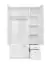 Armoire à portes battantes / armoire Messini 04, couleur : blanc / blanc brillant - Dimensions : 198 x 136 x 54 cm (H x L x P)