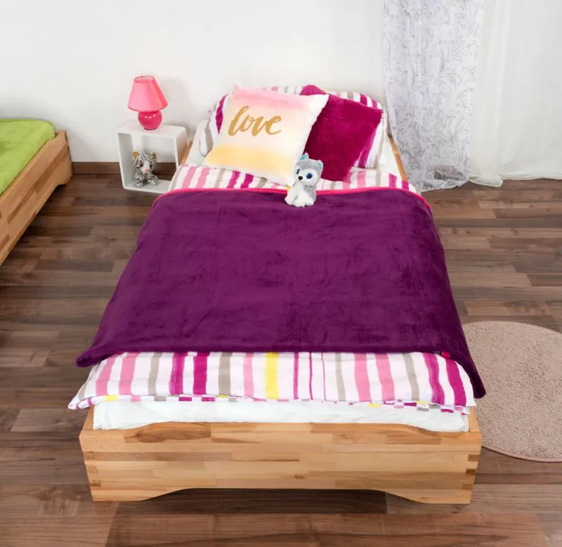 Bois massif Lit | 90 x 200 cm | Coeur de hêtre | Huilé | Naturel Abbildung