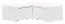Chambre d'adolescents - Commode basse d'angle Marincho 13, couleur : blanc - Dimensions : 35 x 105 x 106 cm (h x l x p)