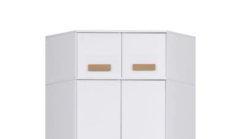 Rehausse d'armoire Fafe 16, Couleur : Blanc - Dimensions : 40 x 91 x 91 cm (H x L x P)
