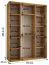 Armoire Tharo chêne | Portes coulissantes | Grand espace de rangement | Anti-poussière | 235,2 x 170 x 45 cm