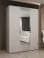 Armoire penderie Korab 75 | 150 cm | Finition cachemire | Portes battantes miroir | Fermeture douce | Poignées noires