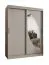 Armoire penderie Jorasses 12 | Portes coulissantes | 1 porte miroir | 150 cm | Kaschmir | 5 compartiments