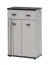 Commode vestiaire / 1 tiroir / 2 portes battantes / Couleur : Cachemire / Noir / 3 compartiments / Dimensions : 60 x 32 x 96,5 cm / Fonctionnalité & Confort