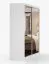 Armoire à portes coulissantes 2 m avec miroir | Blanc brillant | Gorski 29 | 218 x 203 x 61 cm | 6 compartiments