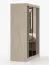 Armoire portes coulissantes miroir | 61 x 150 x 200 cm | Chêne Sonoma & Gris | Bucegi 07 | 2 portes, 6 compartiments