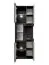 Vitrine / incl. cheminée bio éthanol / Couleur : Noir / Chêne Vicking / Marbre Noir / Eclairage LED incl. / Fonction Push-to-open / 60 x 40 x 182 cm