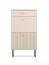 Armoire à chaussures Petkula 13 | 2 portes basculantes soft-close | 4 compartiments | Tiroir | Beige clair & or mat