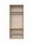 Armoire à porte miroir Neiafu 03, pieds réglables, système de fermeture en douceur, couleur : cachemire, dimensions : 224 x 92 x 56 cm, trois étagères