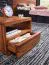 Table de chevet artisanale en bois massif Sheesham | 30 x 40 x 40 cm | Finition bois naturel | 1 tiroir et niche