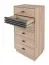 Commode étroite Niel 18 | Chêne / Anthracite | 120 x 60 x 40 cm | 6 tiroirs spacieux