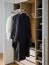 Porte pliante / Armoire / Couleur : Beige / 3 tiroirs / 1 tringle à vêtements / 8 compartiments / 203 x 60 x 240 cm / incl. éclairage LED avec capteur / Soft-Close