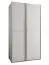 Penderie / Armoire à portes coulissantes / 245,5 x 130 x 64 cm / 6 compartiments / 6 étagères / 2 portes coulissantes / 2 tringles à vêtements / Couleur : Blanc / Soft-Close