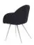 Chaise contemporaine Maridi 103 | 88 x 61 x 56 cm | Revêtement tissu et simili cuir | Noir | Design original