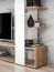 Meuble mural moderne Kinn 01 | chêne Wotan & blanc brillant | 152 x 190 x 35 cm | Grand espace de rangement