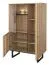 Vitrine Slatina 06 | Chêne/Noir | 146 x 91 x 45 cm | Massif partiel | Design moderne