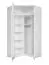 Attache pour armoire à portes battantes / armoire d'angle Messini 06, couleur : blanc / blanc brillant - Dimensions : 40 x 117 x 117 cm (H x L x P)