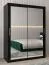 150 cm de large Armoire avec 5 casiers et 2 portes | Couleur: Noir Abbildung