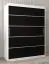 150 cm de large Armoire avec 5 casiers et 2 portes | Couleur: Blanc / Noir Abbildung
