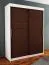 150 cm de large Armoire avec 5 casiers et 2 portes | Couleur: Blanc / Noir Abbildung