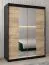 150 cm de large Armoire à portes coulissantes avec 2 portes | 5 casiers | 2 tringles à vêtements | Couleur: Noir Abbildung