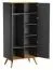1 mètre de large Armoire avec 2 portes | Couleur : Gris Abbildung