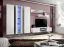 Mur de salon Salon Hompland 165, Couleur : Blanc - Dimensions : 170 x 260 x 40 cm (h x l x p), avec grand espace de rangement