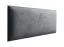 Panneaux rembourrés, lot de 10, Couleur : Anthracite, Revêtement : Velours, dimensions : 70 x 30 cm