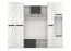 Meuble mural de 2,8 mètres de large / Armoire à portes battantes / Chêne Craft / Pin / 4 portes / 203 x 280 x 52 cm / Poignées en bois / 20 compartiments / Portes battantes / Beaucoup d'espace