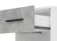 Tables de chevet duo Brus 13 | Blanc/Béton | 1 tiroir | 42 x 42 x 33 cm | Chambre moderne