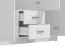 Armoire penderie Kovin 06 avec miroir | 2 portes, 2 tiroirs | 5 compartiments | Blanc | 205 x 120 x 52 cm