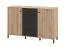 Commode / 4 tiroirs / Couleur : Chêne Artisan / Noir / 2 portes battantes / Bords ABS / 4 compartiments / Dimensions : 138 x 40 x 90 cm / Buffet / Pour le salon