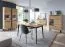 Table extensible Polmadie 04 | Chêne artisan & noir élégant | 76 x 140 x 80 cm | Design moderne