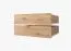 Armoire neutre Dom 80, Couleur : Chêne Artisan / Blanc mat / Noir mat - Dimensions : 200 x 120 x 62 cm (h x l x p), avec cinq casiers et deux tringles à vêtements