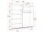 Armoire à portes coulissantes 2 m avec miroir | Blanc brillant | Gorski 29 | 218 x 203 x 61 cm | 6 compartiments