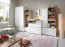 Armoire chambre enfant Asbeek 03 | Chêne / blanc | 165 x 80 x 40 cm | 1 porte, 3 tiroirs, 8 compartiments | Design moderne