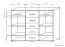 Vitrine Kavieng 13 | Chêne / Blanc | 110 x 150 x 40 cm | Design moderne et espace optimisé