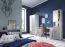 Armoire penderie Burdinne 03 | Blanc, chêne & gris | 190 x 80 x 50 cm | Design moderne