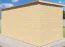 Abri de jardin en bois non traité, plancher inclus, 4,48 x 2,34 mètres, Cabane de jardin en éléments, toit plat, double porte et porte simple avec verre de sécurité