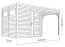 Abri de jardin Basel 02 avec toit rapporté, plancher inclus, laqué gris clair - en éléments de 19 mm, surface au sol : 5,10 m², toit plat
