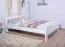 Lit double Easy Premium Line K6 | Sur-longueur 140 x 220 cm | Hêtre massif blanc laqué