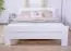 Lit double Easy Premium Line K6 | Sur-longueur 140 x 220 cm | Hêtre massif blanc laqué