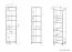 Vitrine haute Pandrup 18 chêne | 200 x 55 x 40 cm | 2 portes, 5 compartiments | Design moderne